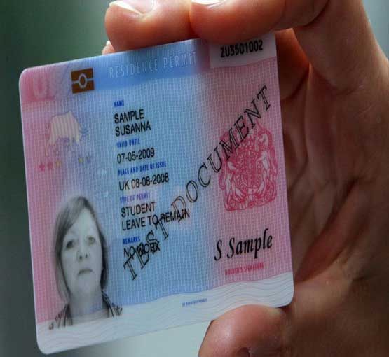 Real and Fake British ID Card