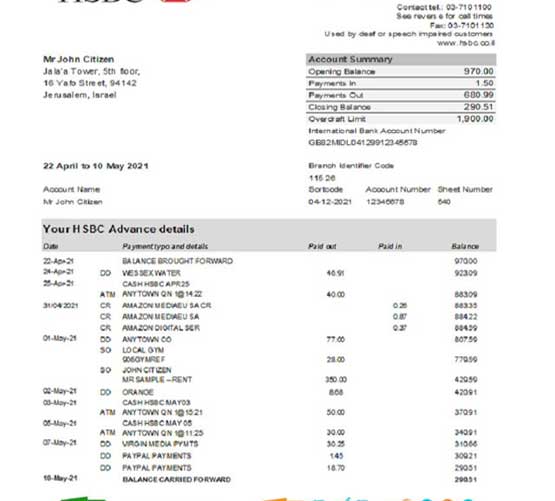 Виписка з бельгійського банку на продаж
