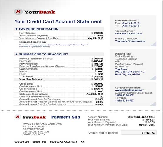 Real and Fake European Bank Statement