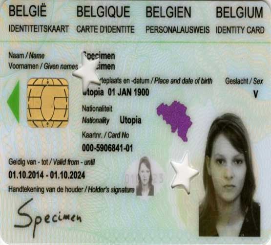 Real and Fake European ID Card